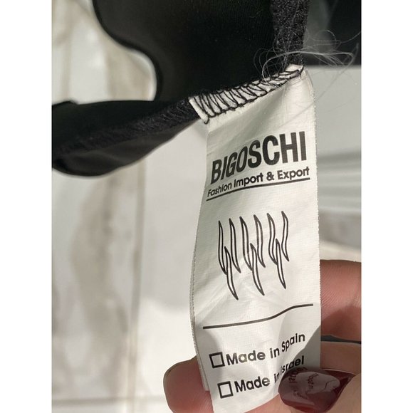 Bigoschi Women’s Gold Lattice Top Over Black Silky Bottom Formal Dress Size 38 - Picture 9 of 11